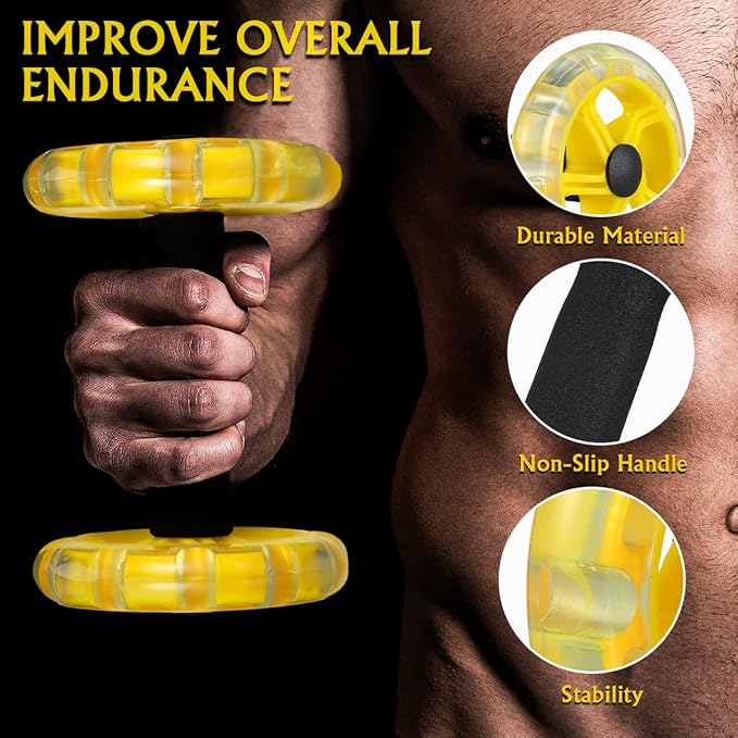 Exercise Ab Roller Wheel Tummy Weight Equipment Abdominal Roller Hand Weights Dumbbell for Yellow Fitness Device