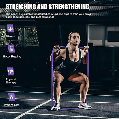 VEICK Resistance Bands for Working Out, Exercise Bands, Workout Bands, Pull Up Assistance Bands, Long Heavy Stretch Bands Set for Men Women, Power Weight Gym at Home Fitness Equipment