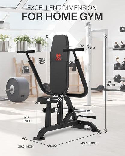 HVO Seated Dip Machine Tricep: Dip Machine Exercise for Biceps Plate Loaded Home Gym Strength Training Equipment