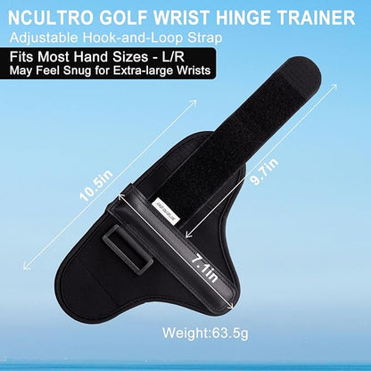 Golf Wrist Brace | Golf Wrist Training Aid - Adjustable Wrist Trainer & Swing Training Aid with Internal Medical-Grade Splint for Left/Right Handed | Golf Wrist Hinge Trainer for Injury Recovery