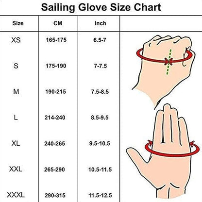 MRX Sailing Gloves for Men & Women 3/4 Finger Grip Great for Sailing, Yachting, Paddling, Kayaking, Fishing, Dinghying Water Sports