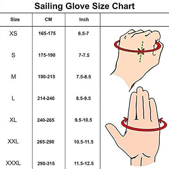 MRX Sailing Gloves for Men & Women 3/4 Finger Grip Great for Sailing, Yachting, Paddling, Kayaking, Fishing, Dinghying Water Sports
