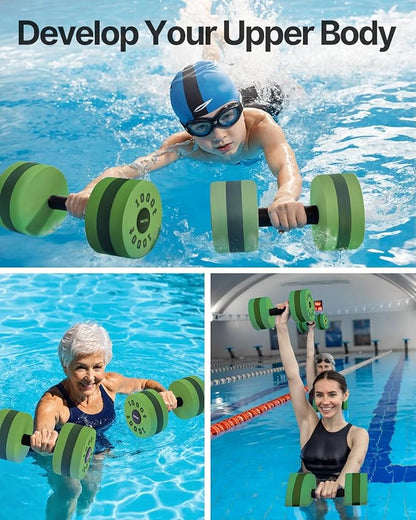 YOTTOY Water Dumbbells for Pool Exercise,Foam Aquatic Dumbbells for Water Aerobics,Resistance Training & Physical Therapy,Pool Weights for Water Workouts,Aqua Fitness,Set of 2
