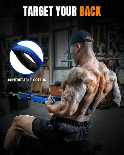 MANUEKLEAR Tricep Rope Cable Attachment Handles, Greater Range of Motion, Tricep Pull Down Rope for Push Downs, Crunches, Facepulls for Professional Gym
