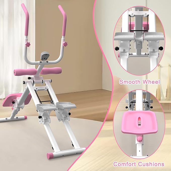 2-in-1 Stair Stepper and Ab Trainer Machine, Multi-Function Full Body Exercise Equipment for Home Gym