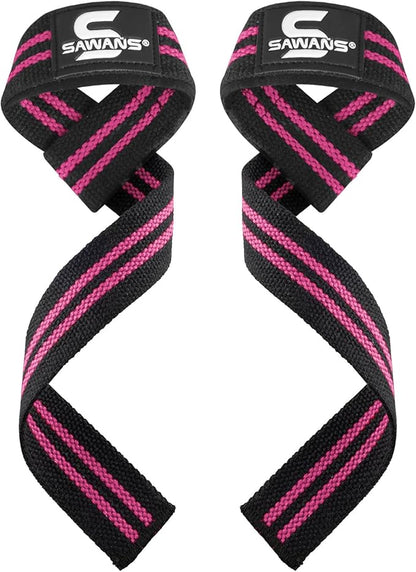 SAWANS Lifting Straps Weight Lifting Wrist Support Fitness Padded Gym Heavy Duty Anti Slip Hand Bar Grips Neoprene Bodybuilding Dumbbell Power Deadlift Barbells Workout Strength