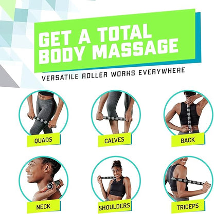 Elite Massage Roller Stick Targets Sore, Tight Leg Muscles to Prevent Cramps and Release Tension. It's Sturdy, Lightweight, Smooth Rolling and Thankfully This Lifesaver has Comfortable Handles.Red