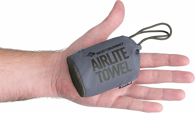 Sea to Summit AirLite Towel, Ultralight Camping and Travel Towel, Medium, Beluga