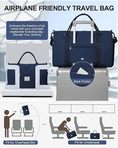 Gym Bag Womens,Travel Duffel Carry on Bag Sport Tote Bag Weekend Overnight Bag