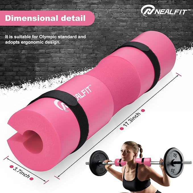 Barbell Pad Squat Pad for Squats—Squat Bar Pad—Great for Weightlifting,Lunges and Hip Thrusts—Foam Sponge Pad—Fit Standard and Olympic Bars Perfectly