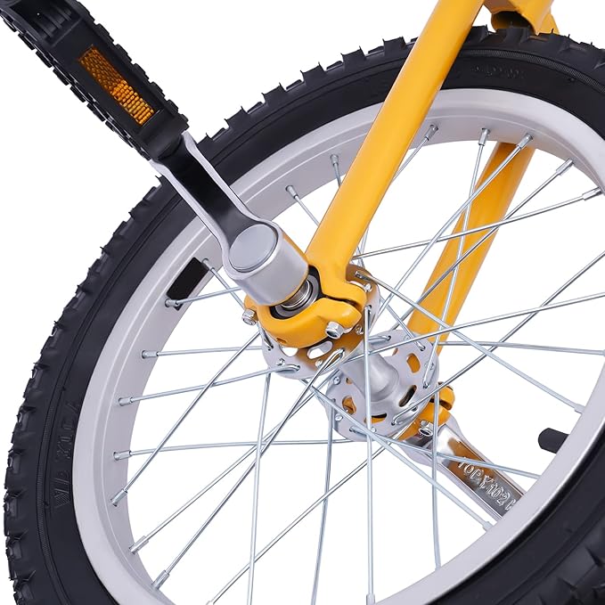 16/24 Inch Wheel Unicycle with Steel Rim, Unicycle Electric Wheel Skidproof Mountain Tire Cycling Sports Exercise with Adjustable Seat, Adults Kids Outdoor Sports Fitness Exercise Tool