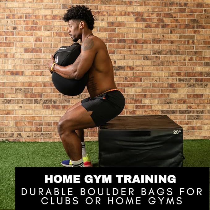 HYPERWEAR Boulder Strongman Sandbag, Heavy-Duty Neoprene Workout Bag for Strength & Full-Body Training (50–200 lbs)