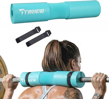 Barbell Pad for Squats, Lunges and Hip thrusts Great for Squats, Lunges, Hip Thrusts, Weight Lifting & More - Fit Standard and Olympic Bars Perfectly