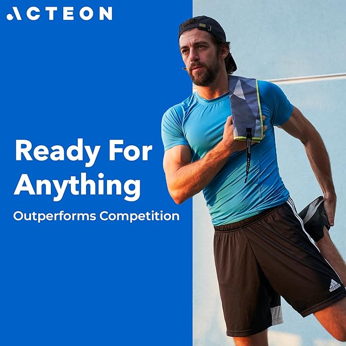 Acteon Microfiber Gym Towels 4 Pack, Quick Dry Odor Free Workout Towels for Men and Women, Super Absorbent Sports Sweat Towel for Gym, Yoga, Running, Travel, 16 x 30.5 Inch