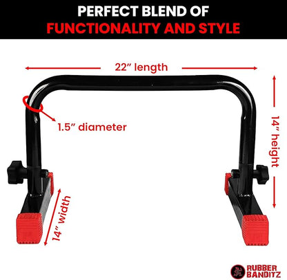 Rubberbanditz Parallette, Parallel Bars & Dip Station, Home Gym Essentials for L-Sit, Calisthenics, and Upper Body Workouts, Heavy Duty Ideal for Push Ups, Dips, Handstands & Gymnastics | Pack 1