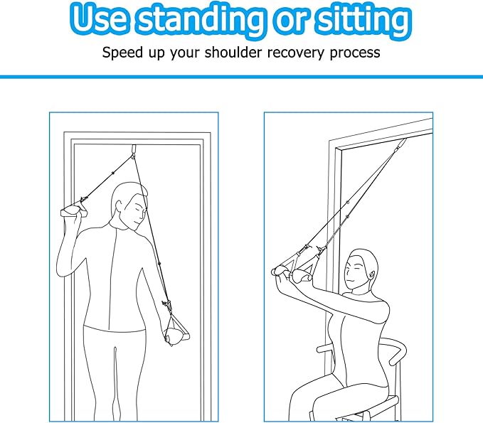 Shoulder Pulley Over The Door Physical Therapy System, Exercise Pulley for Physical Therapy, Alleviate Shoulder Pain and Facilitate Recovery from Surgery