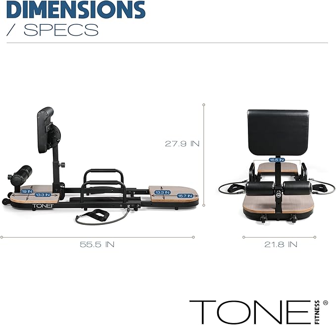 Tone Fitness Foldable Hip Thrust & Glute Exercise Machine | Adjustable Sissy Squat, Core & Leg Trainer | Multiple Colors