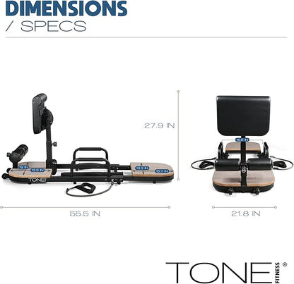 Tone Fitness Foldable Hip Thrust & Glute Exercise Machine | Adjustable Sissy Squat, Core & Leg Trainer | Multiple Colors