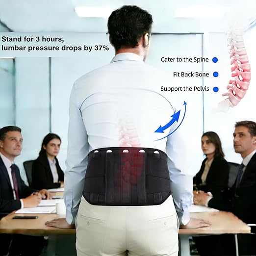Back Brace for Lower Back Pain & Sciatica Relief, Lumbar Support Belt with 5 Reinforced Stays for Herniated Disc, Scoliosis, Arthritis, Work Heavy Lifting for Women & Men (45-50.9“ X-Large)
