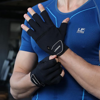 LiMiMAX Workout Gloves for Women & Men, Breathable Half Finger Gym Gloves with Non-Slip Padded Palm, Lightweight Fitness Gloves for Weight Lifting, Cycling, Crossfit, Training, Pink