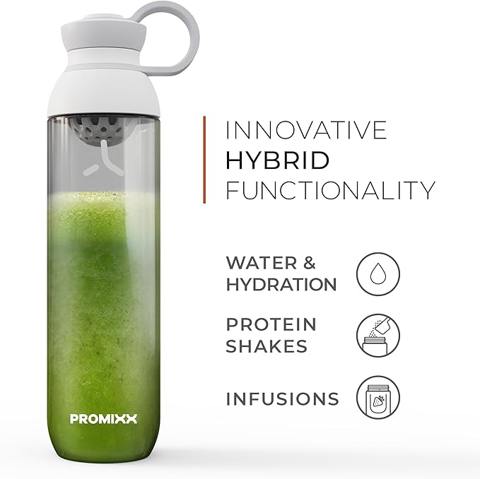 Promixx FORM Water Bottle - Premium Large Water Bottles for Hydration, Infusions and Supplements - Lifetime Durability, Leakproof Water Bottle BPA Free - 26oz / 760ml, Graphite Gray