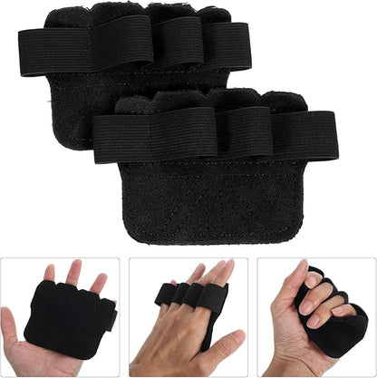 Luxshiny Weightlifting Gloves for Men Non-Slip Palm Protector Fingerless Gym Hand Grips with Wrist Support for Fitness Training and Pull Ups