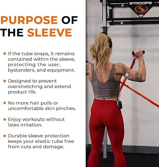 Stroops Cuff Performance Slastix Resistance Bands | Safety Sleeve Exercise Bands for Strength Training, Full Body Workouts for Home and Gym Fitness
