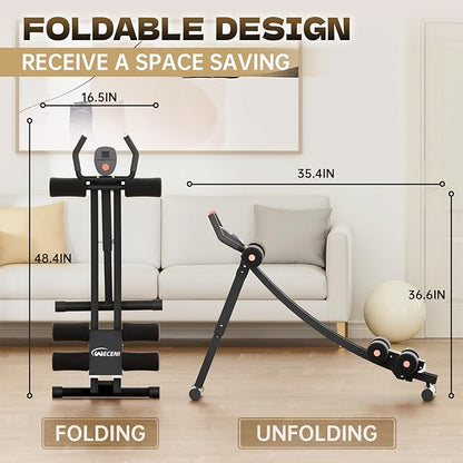 Ab machine, AB trainer machine,workout equipment for Home Gym Strength Training, Ab workout equipment, AB machine for stomach workout, Foldable abdominal trainer for Men and Women exercise
