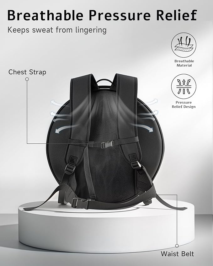 Barbell Weighted Backpack for Men Women, Rucking Backpack for Squats Push-ups with Secure Strap