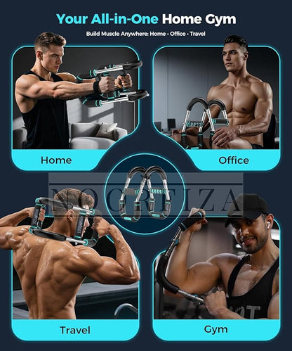 Twister Arm Trainer, Adjustable Resistance(40-140 lbs) Chest Workout, 5-Level Spring System, Detachable Power Twister for Arm & Shoulder Strength Training, Home Fitness Equipment for Men & Women
