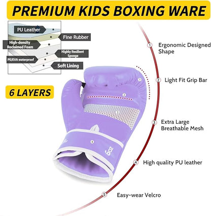 Upgrade Kids Boxing Gloves for 3-8 Year Boys and Girls, Toddler Boxing Gloves for Kids Training, Boxing Gloves Kid Sparring for Punching Bag, Kickboxing, Muay Thai, MMA