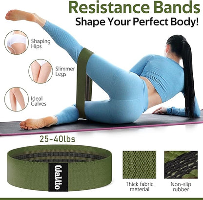 WALITO 8Pcs Barbell Pad Set for Hip Thrust - Squat Pad,Gym Accessories for Women with Bar Bad,Bench Press, with Gym Ankle Straps,Resistance Bands for Working Out,Lifting Strap,Carry Bag