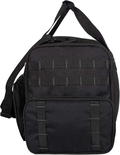 K-Cliffs Tactical Range Duffel Heavy Duty Travel Bag Quality Sport Gear Gym Tote Molle Lockable With US Patch (33" Duffel + Backpack)