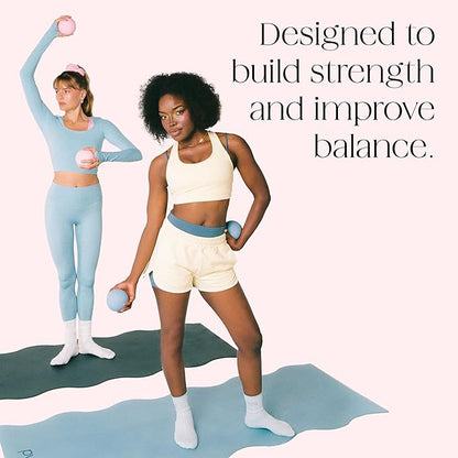 Bala Power Ball, Weighted Toning Exercise Ball for Pilates, Yoga, Home Fitness & More - Workout Ball for Strength & Core Training, Aerobics & Working Out to Improve Balance & Sculpt