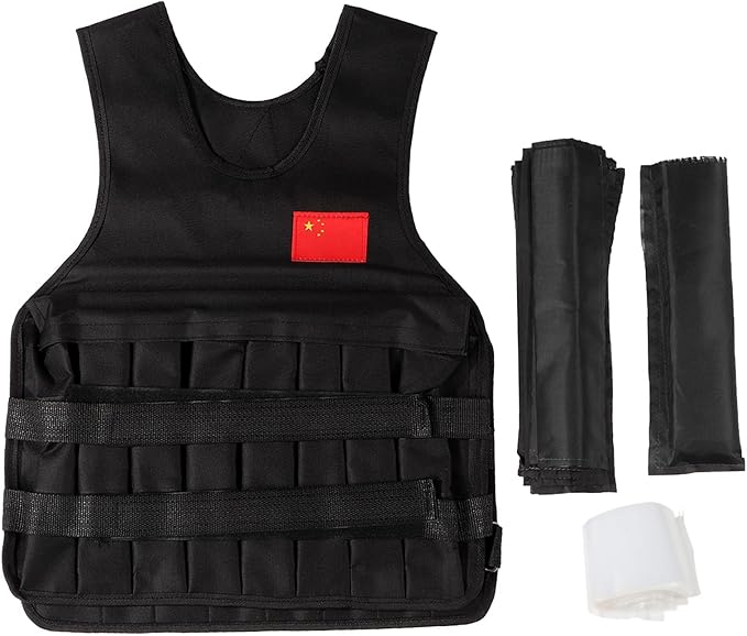 Adjustable Weighted Vest Men Women, Running Weighted Vests Strength Training Weight Vests Fitness Weight Vest with Shoulder Pads for Walking Strength Training Fitness, 20kg Loading