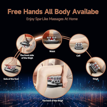 12-Head Massage Gun, 3 Modes, 30 Levels Of Intensity, Electric Deep Tissue Massager, Relieves Muscle Pain All Over The Body, 4k Smart Display, Suitable For Lazy People, The Elderly And Office Workers