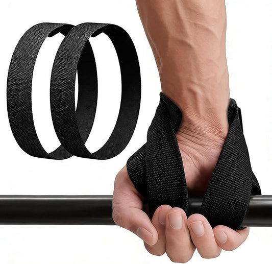 Weight Lifting Straps Anti-Slip Padded Wrist Wraps - Heavy Duty Gym Wrist Support for Deadlift Powerlifting Strength Training - Universal Fit for Men Women