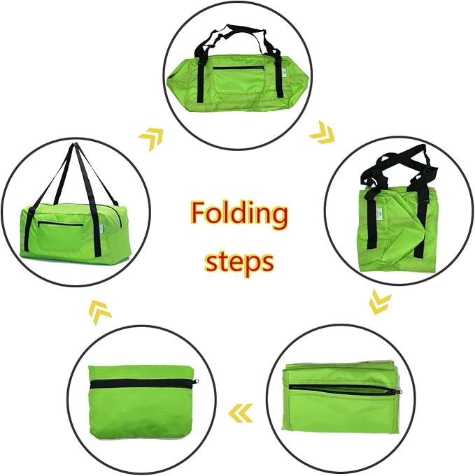 HOLYLUCK Foldable Travel Duffel Bag For Women & Men Luggage Great for Gym (Army Green)