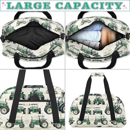 Tractor Truck Kids Duffel Bag for Boys, Sports Gym Bag Overnight Travel Weekender Bag Lightweight Carry On Sleepovers Bag for School Practice Gymnastics