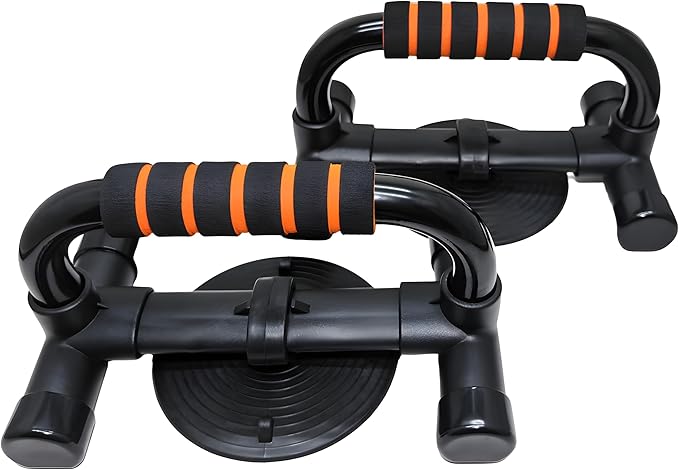 Push Up Stand with Suction Cup Base for Ultimate Anti-Slip Stability, Home Gym Equipment for Men & Women, Chest Workout with Comfort Foam Grips