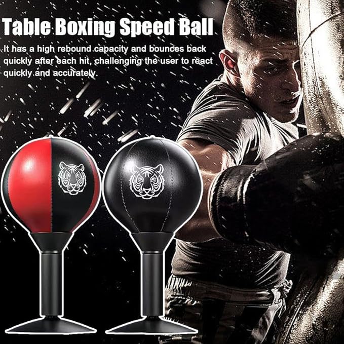 Desktop Punching Bag, Stress Buster with Suction Cup for Office Table and Counters,Super Strong Suction Speed Balls Heavy Duty Stress Relief Boxing Bag,Gag Gifts for Boss or Coworker