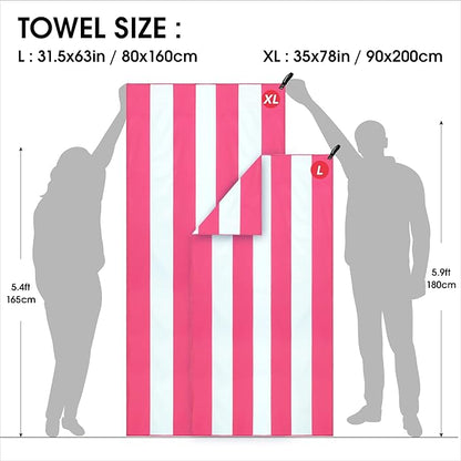 4Monster Microfiber Beach Towel Quick Dry,Super Absorbent Lightweight Travel Towel for Swimmers, Sand Free Camping Towel, Beach Towels for Pool,Swim,Water Sports,Yoga