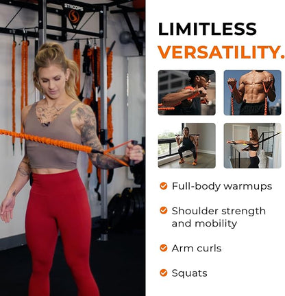 Stroops Cuff Performance Slastix Resistance Bands | Safety Sleeve Exercise Bands for Strength Training, Full Body Workouts for Home and Gym Fitness