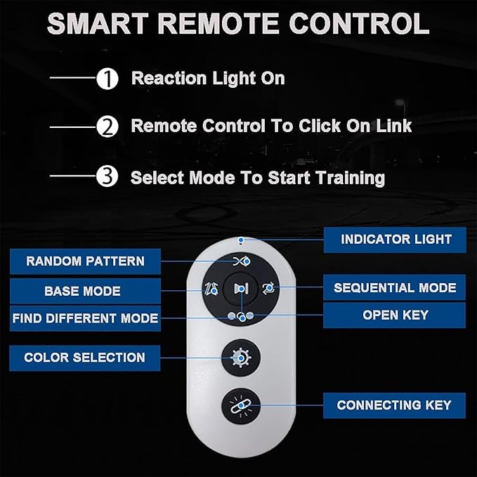TsoLay Agile Reaction Speed Training Kit, Speed Drills Fitness Lights, 3/4/6/8/10 Light+1 Remote Control, 4 Modes, 270° Viewing Angle and 10cm Height Sensing Distance for Coaches, Gyms