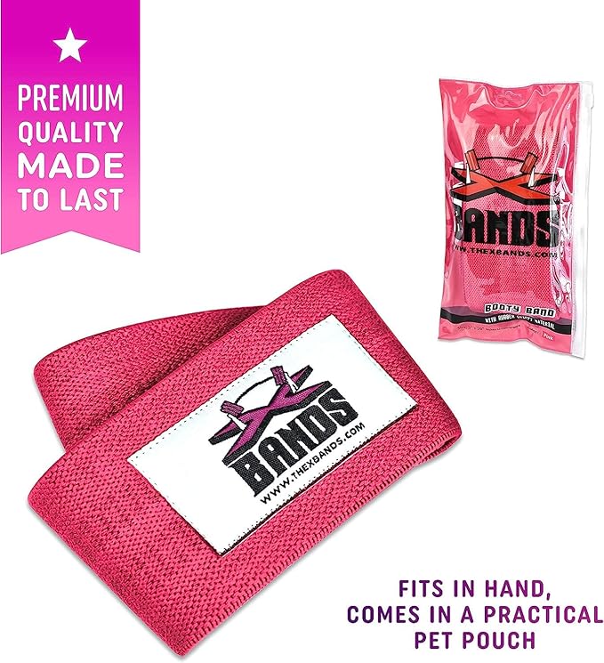 The X Bands Exercise Resistance Bands - Non-Slip Extra Thick Fabric Hip Loop Booty Bands - 20, 30, 40, 50 lb - Fitness Workout for Legs, Butt Training, Stretching, Yoga