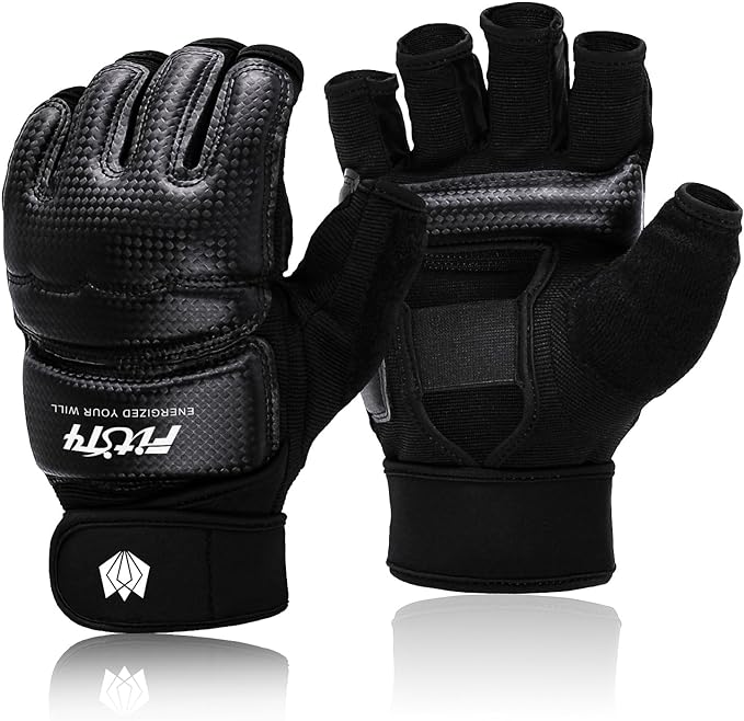 FitsT4 Sports Half Mitts MMA UFC Training Boxing Punch Bag Martial Arts Gloves