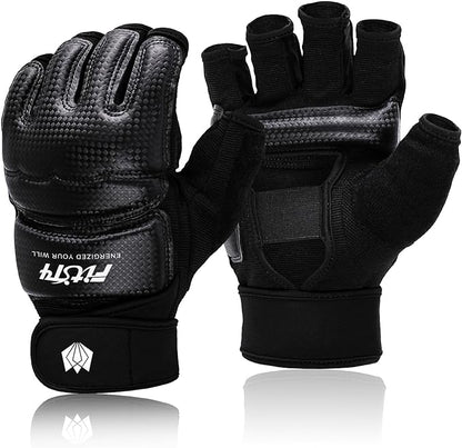 FitsT4 Sports Half Mitts MMA UFC Training Boxing Punch Bag Martial Arts Gloves