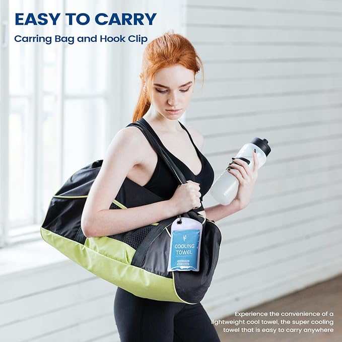 Clothirily Cooling Towels (40"x12"), Breathable Cooling Towels for Neck and Face, Men & Women Workout Towel for Hot Weather, Sweat Towel for Gym Yoga, Camping, Fitness, Running, Traveling, 6 Pack