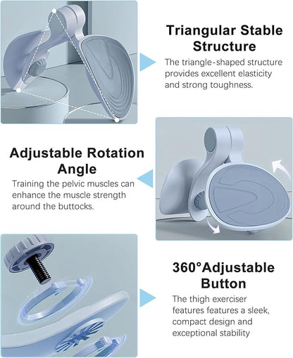 Kegel Exerciser, Pelvic Floor Muscle Exercise Devices for Women, Inner Thigh Exerciser Leg Workout Equipment Thigh Trainer for Male Hip Trimmer Inner Thigh Toner Workout