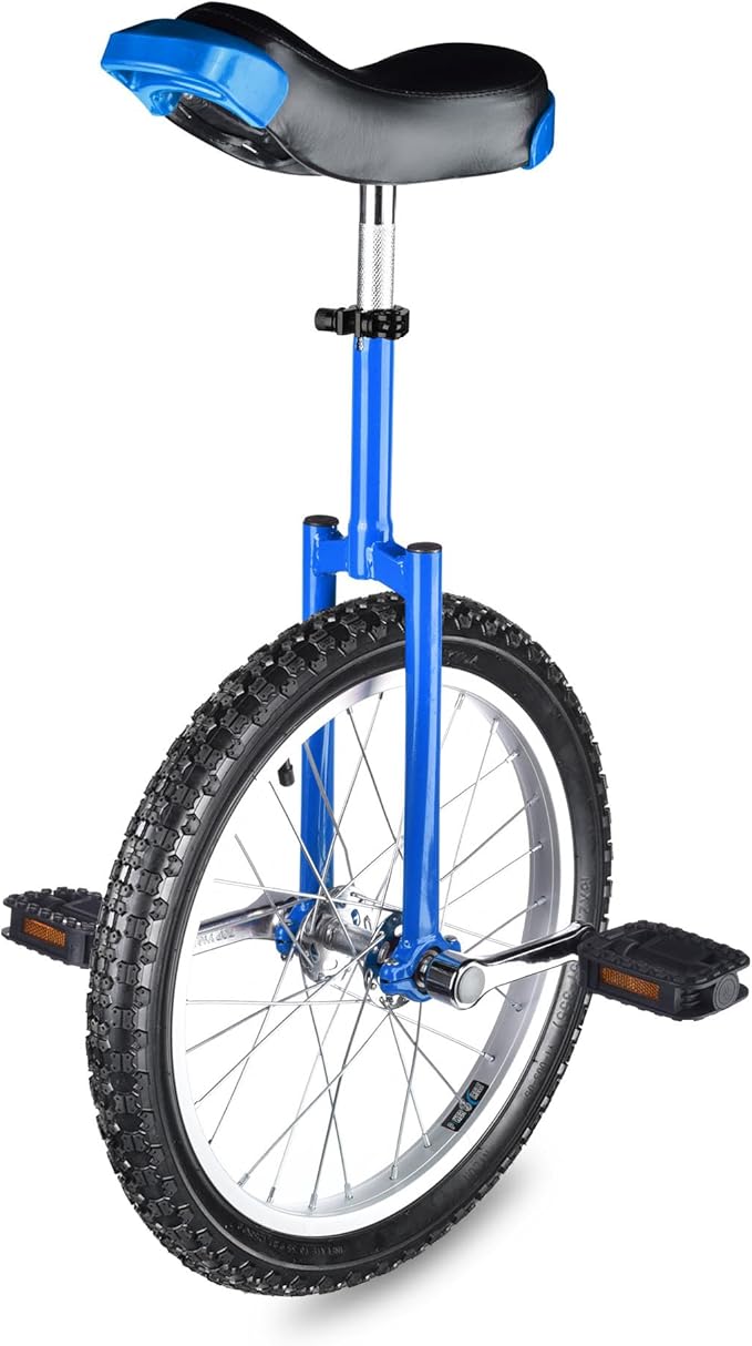 AW 16/18/20/24 Inch Wheel Outdoor Unicycle Adjustable Seat Exercise Bicycle Fit Adults Kids Outdoor Sports Fitness Exercise, for Choice